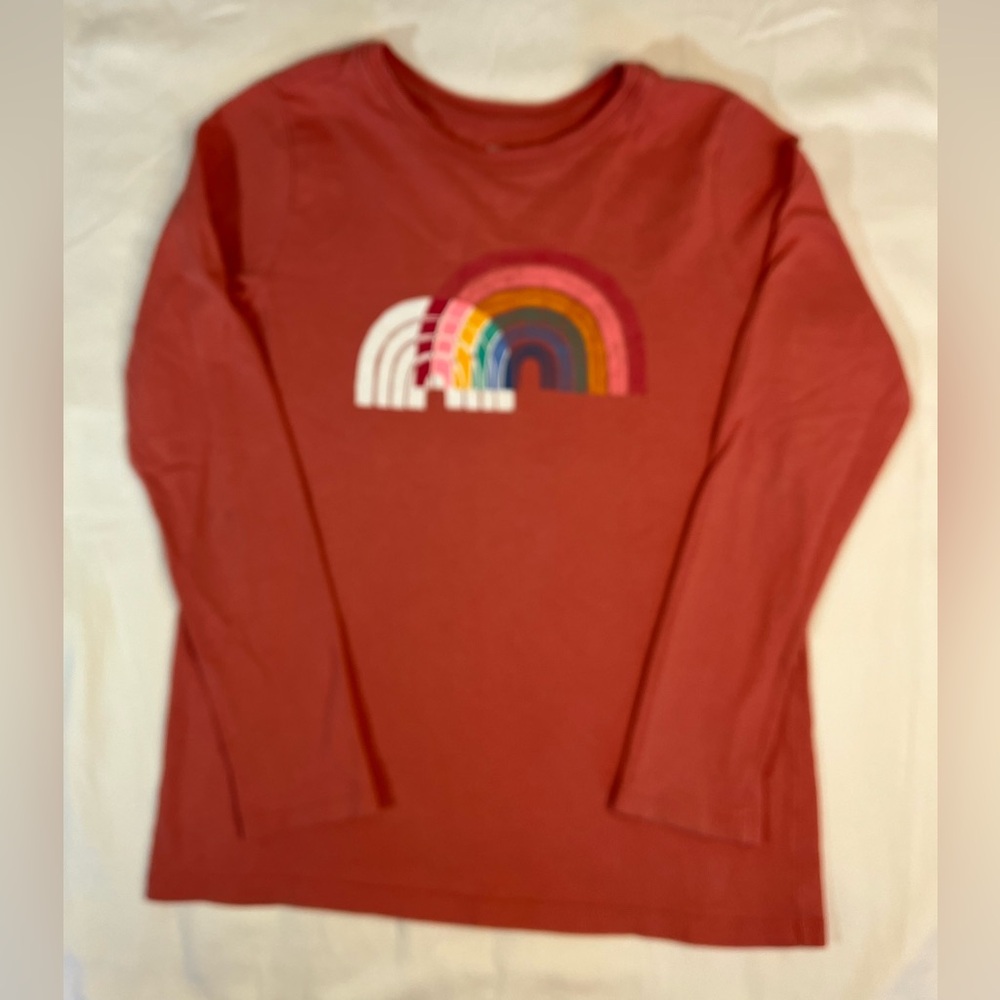 Tea Collection Cotton Rainbow Graphic Long Sleeve Shirt Girls 10